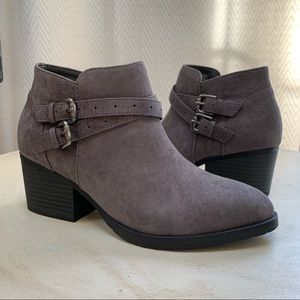 Sonoma Gray Suede Ankle Boots